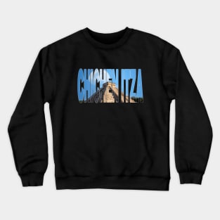 CHICHEN ITZA - Mexico Ancient Ruins with Moon Crewneck Sweatshirt